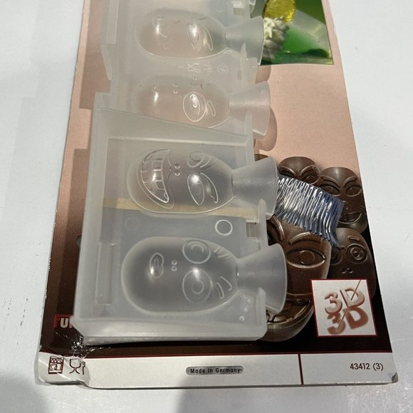 Zenker 3-D Candy Chocolate Molds Hawaii Tiki Mask Funny Faces Sealed - Picture 6 of 16